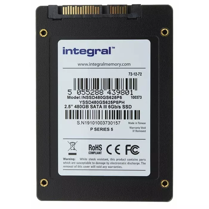 Integral Memory SSD 2.5 in 480 GB Internal SSD Drive, INSSD480GS625P5
