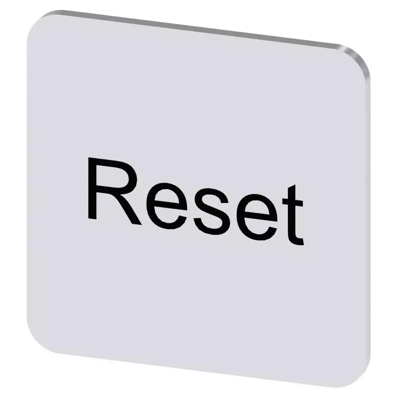 Siemens Labeling Plate, Reset, 3SU1900-0AF81-0DU0