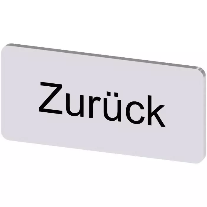 Siemens Labeling Plate, Zurück, 3SU1900-0AC81-0AG0