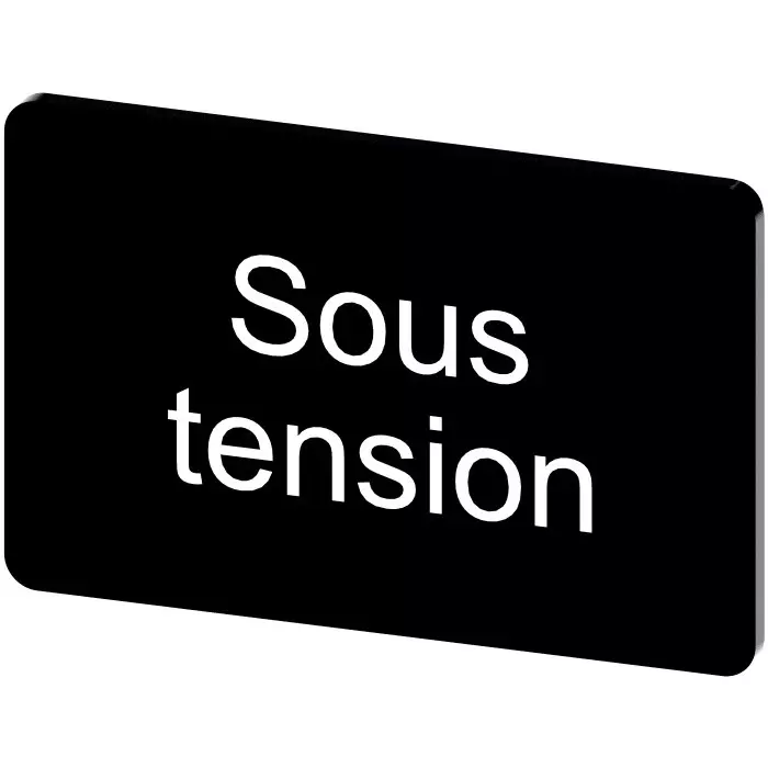 Siemens Labeling Plate, Sous Tension, 3SU1900-0AD16-0GS0