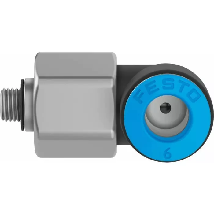 Festo QSRL PBT Pneumatic Rotary Union, M5 Male, Push In 6 mm, QSRL-M5-6