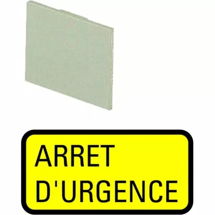 EATON Label for Use with RMQ16 Series For Labeling, ARRET DURGENCE, 048638 399SQ25 (Pack of 20)