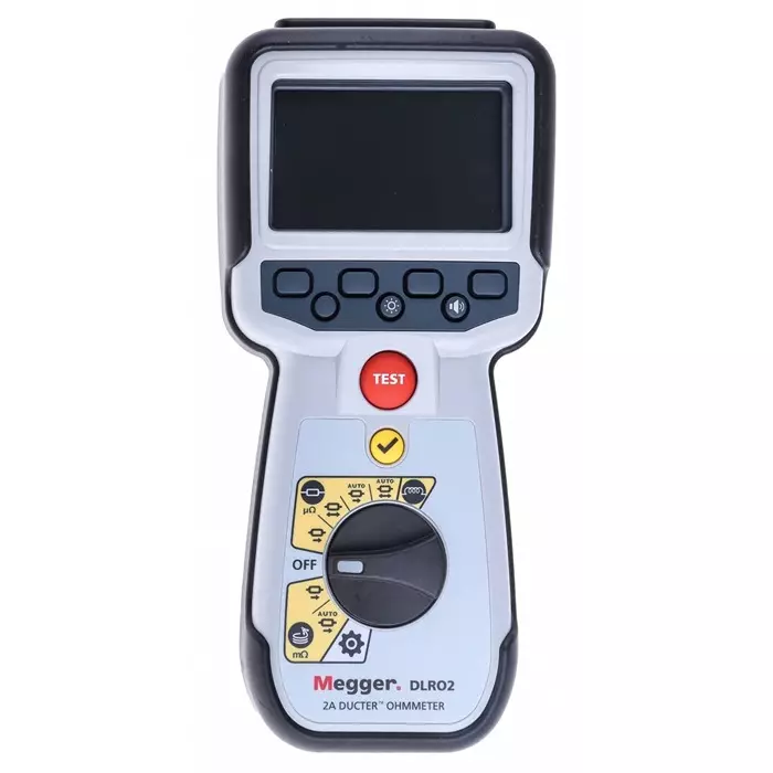Megger DLRO2 Handheld Ohmmeter, 2000 Ω Max, 100 mΩ Resolution, Low Resistance, 1012-280