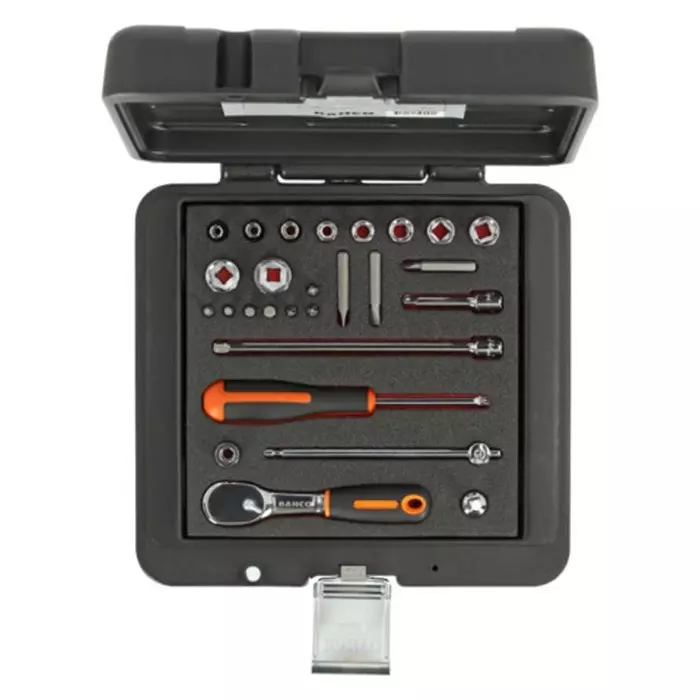 Bahco Bit Socket Set Imperial 1/4 inch with Ratchet Square, 6722M