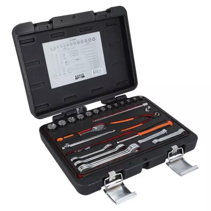Bahco Bit Socket Set Imperial 1/4 inch with Ratchet Square, 6720NM
