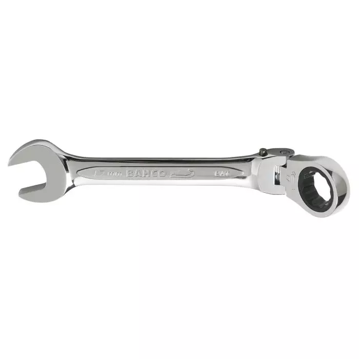 Bahco Ratchet Spanner 17 mm Metric Double Ended 190 mm Overall Length, 41RM-17