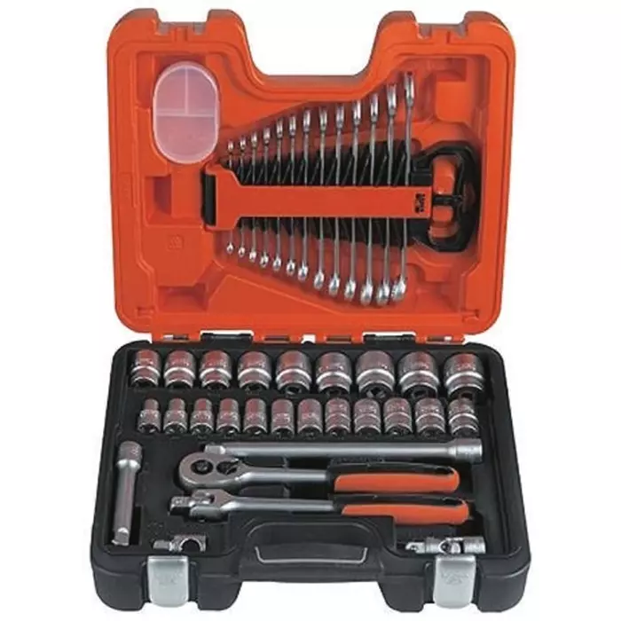 Bahco Standard Socket/Spanner Set Metric 1/2 inch with Ratchet 6 Point, S400 (Set of 40 Pcs)