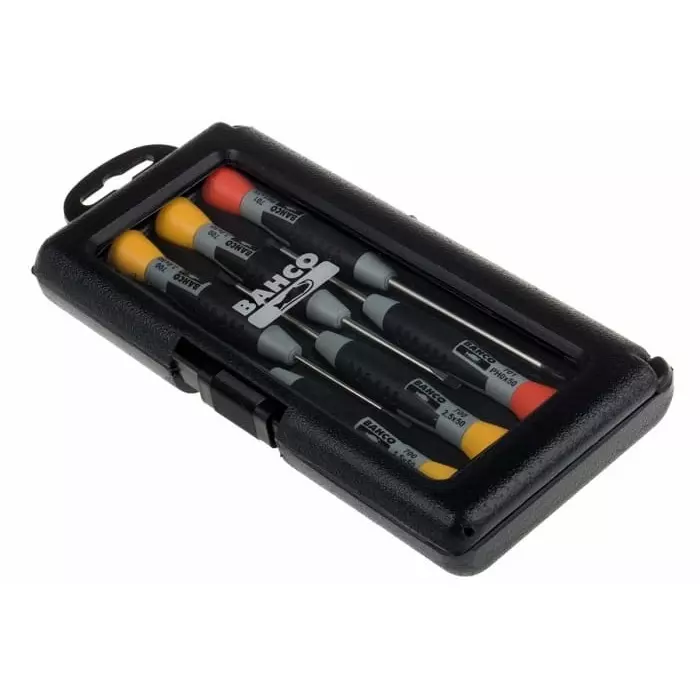 Bahco Phillips Slotted Precision Screwdriver Set, 706-1 (Set of 6 Pcs)