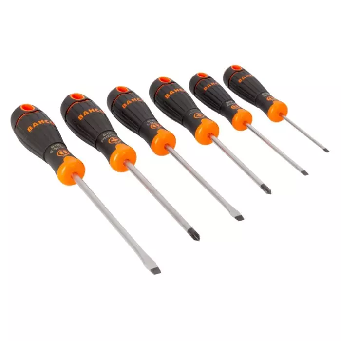 Bahco Phillips Slotted Screwdriver Set, B219.006 (Set of 6 Pcs)