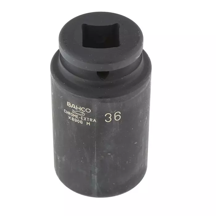 Bahco Deep Impact Socket Alloy Steel Blackened Finish 3/4 inch Square Drive, K8906M-36