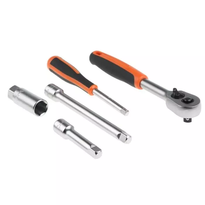 Bahco Deep Socket/Bit Set with Ratchet 6 point Hex Bit Phillips Bit Slotted Bit, S330L (Pack of 53 Pcs)