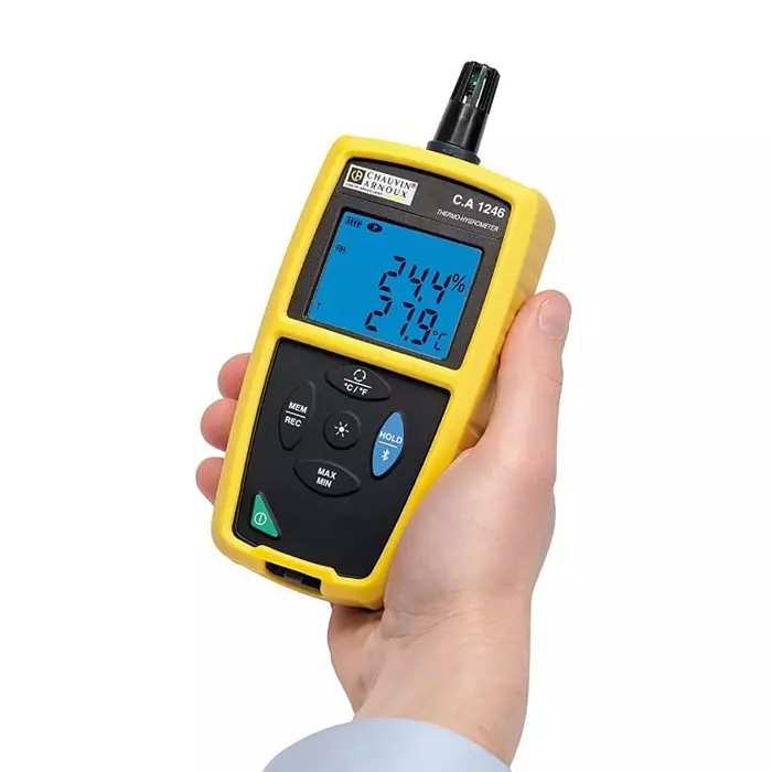 CHAUVIN ARNOUX Digital Hygrometer 2% RH + 1 digit Accuracy +140 °F +60 °C Max 98%RH Max, P01654246