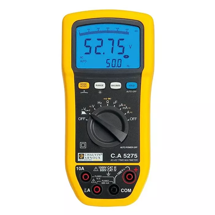CHAUVIN ARNOUX Handheld Digital Multimeter True RMS 10 A AC 10 A DC 1000 V AC - RS Calibrated, P01196775