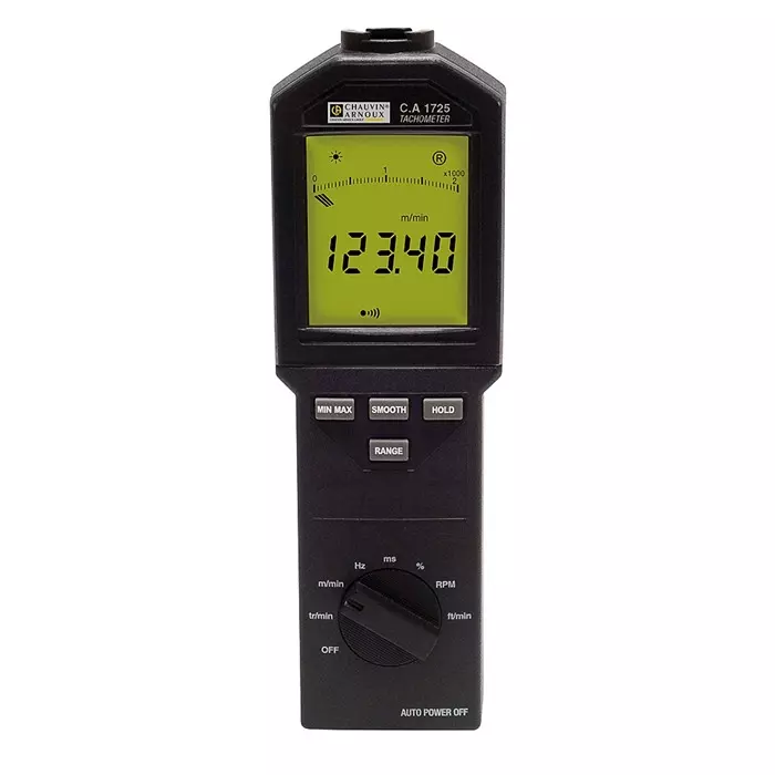 CHAUVIN ARNOUX Tachometer Best Accuracy ±6 Counts - Non Contact LCD 100000 RPM, P01174810