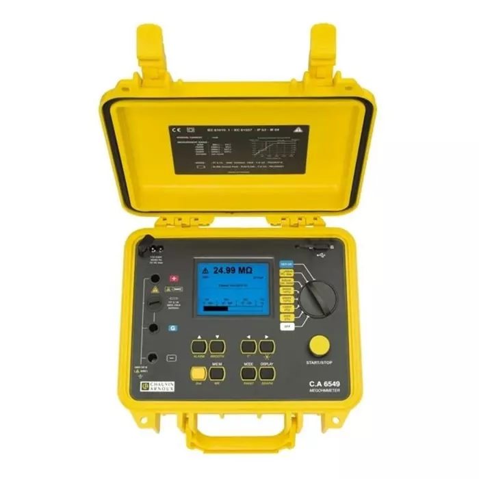 CHAUVIN ARNOUX CA 6549 Insulation Resistance Tester 40 V Min 5100 V Max 10000G Ω Max, P01139713