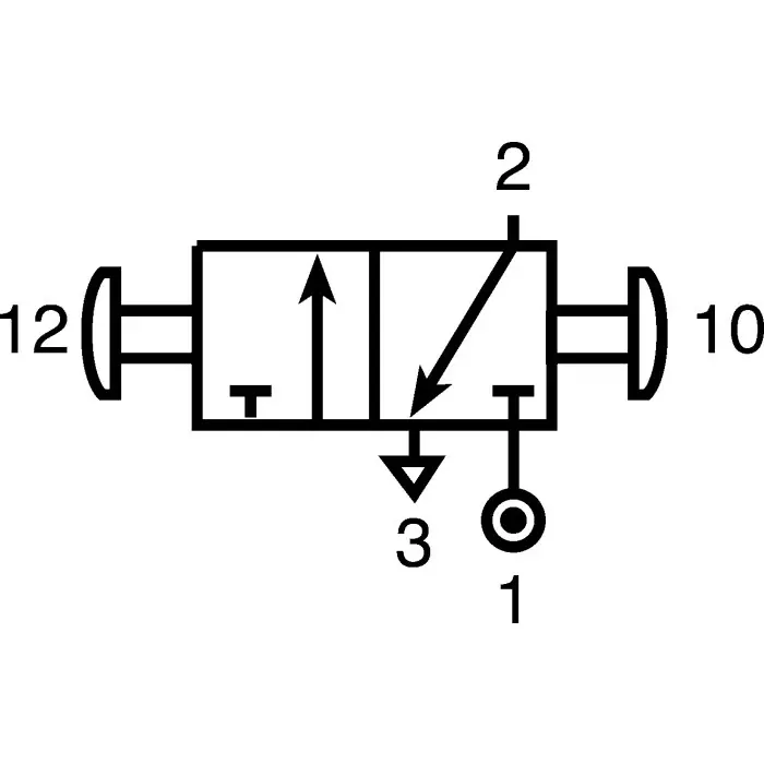 Norgren 03 Series Knob Type Pneumatic Manual Control Valve 3/2 G 1/4 inch III B, 3062502