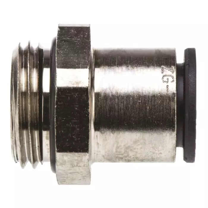 Legris LF3000 Series Straight Threaded Adaptor G 1/2 Male to Push In 12 mm Threaded-to-Tube Connection Style, 3101 12 21 (Pack of 2 Pcs)