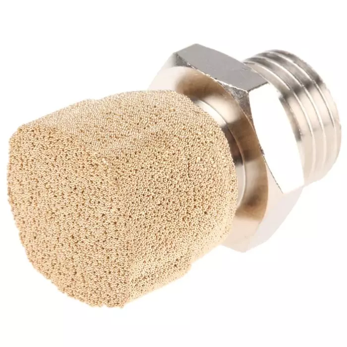 Legris 0672 Series Pneumatic Silencer Brass Sintered Bronze 12 Bar Threaded G 1/4 Male