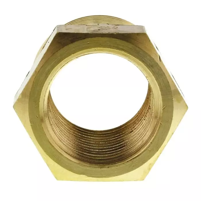 Legris Brass Pipe Fitting Straight Threaded Reducer Male R 3/4 inch to Female G 1/2in, 0163 27 21 (Pack of 5 Pcs)