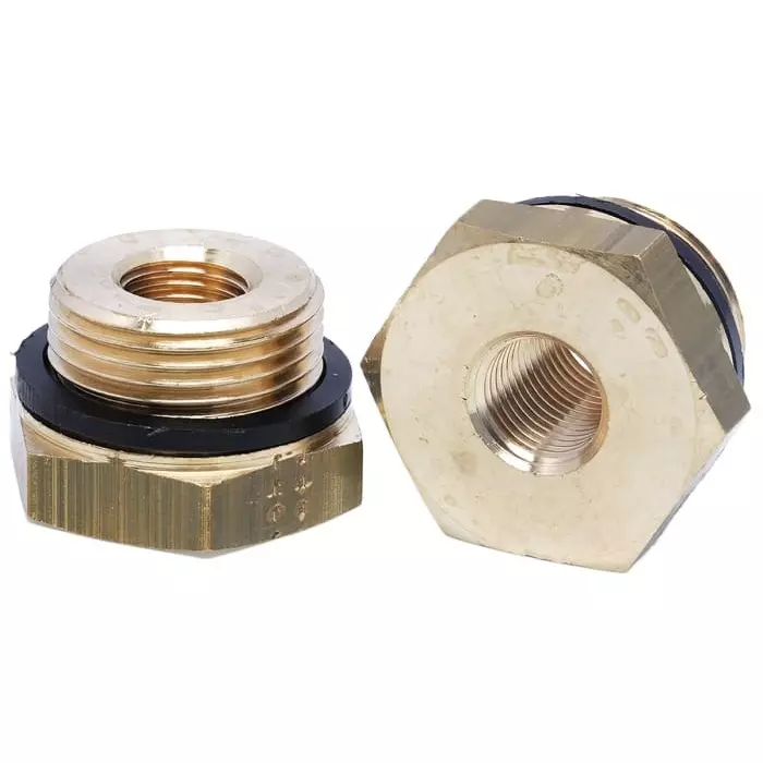 Legris Brass Pipe Fitting Straight Threaded Reducer Male G 3/4 inch to Female G 1/4in, 0168 27 13 (Pack of 5 Pcs)