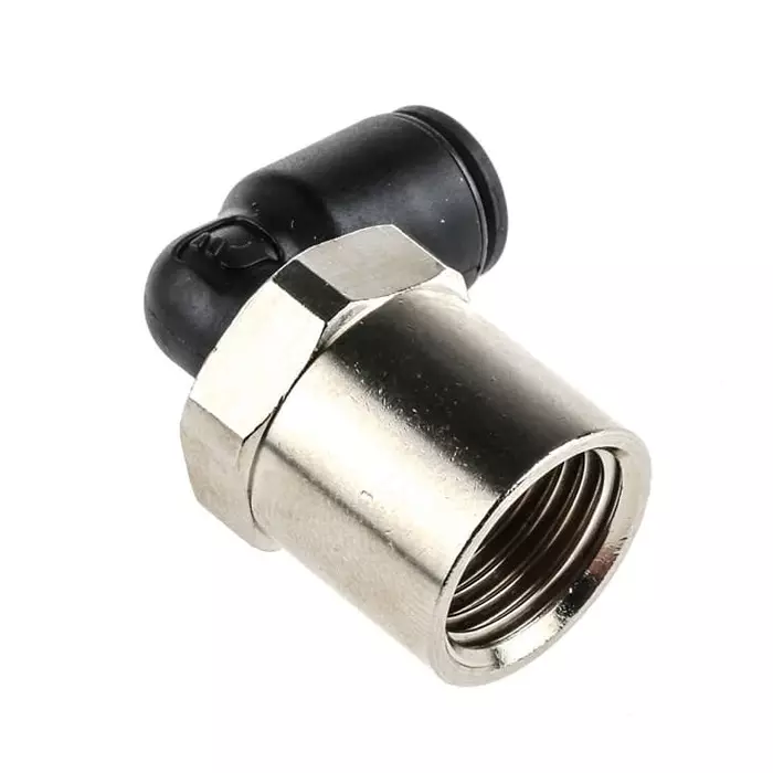 Legris LF3000 Series Elbow Threaded Adaptor G 1/4 Female to Push In 6 mm Threaded-to-Tube Connection Style, 3192 06 13 (Pack of 5 Pcs)