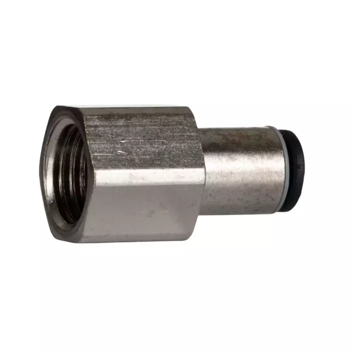 Legris LF3000 Series Straight Threaded Adaptor G 1/4 Female to Push In 6 mm Threaded-to-Tube Connection Style, 3114 06 13 (Pack of 5 Pcs)