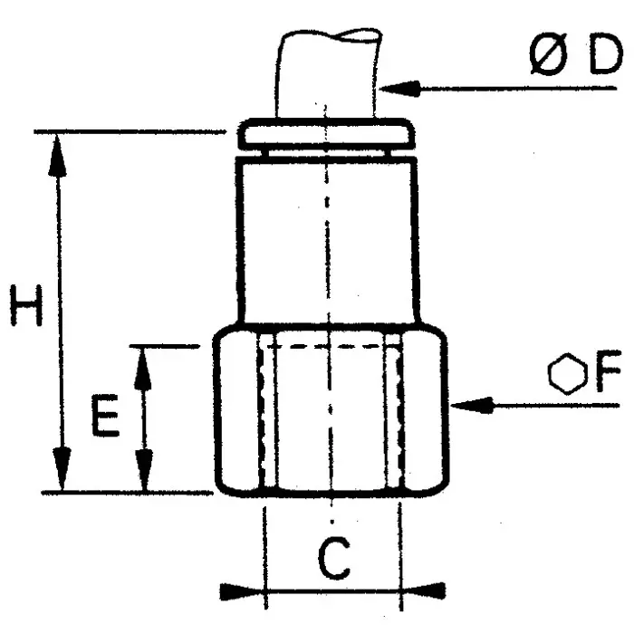 Legris LF3000 Series Straight Threaded Adaptor G 1/4 Female to Push In 6 mm Threaded-to-Tube Connection Style, 3114 06 13 (Pack of 5 Pcs)
