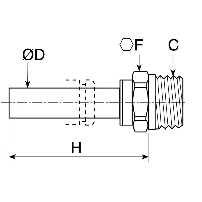 Legris LF3000 Series Straight Threaded Adaptor R 1/8 Male to Push In 8 mm Threaded-to-Tube Connection Style, 3121 08 10 (Pack of 5 Pcs)