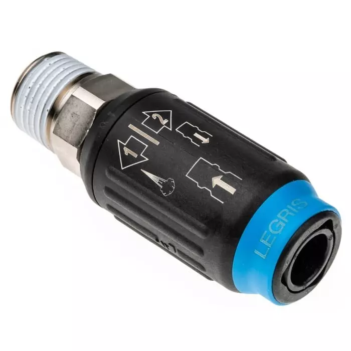 Legris Reinforced Polymer Male Pneumatic Quick Connect Coupling, R 1/2 Male Threaded, 9405U06 21