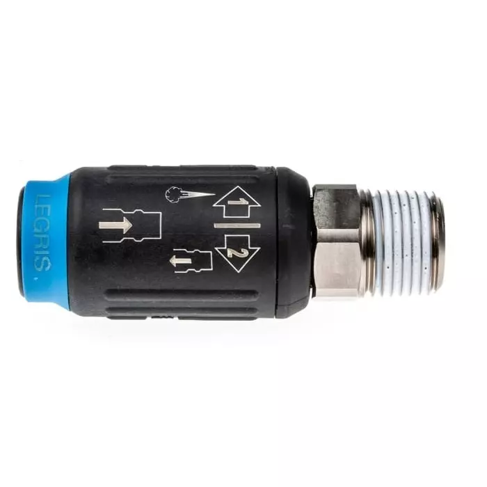 Legris Reinforced Polymer Male Pneumatic Quick Connect Coupling, R 1/2 Male Threaded, 9405U06 21