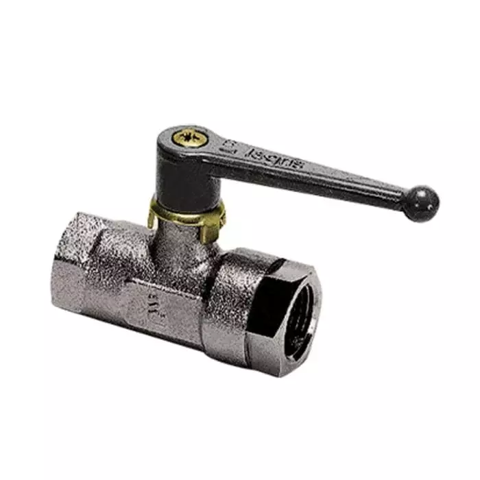 Legris Nickel Plated Brass Ball Valve Threaded BSP 1/4 inch 40 Bar Operating Pressure, 0402 07 13 22 (Pack of 2 Pcs)