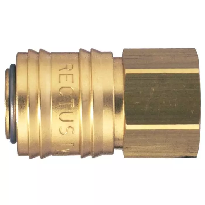 Legris Nickel Plated Brass Female Pneumatic Quick Connect Coupling, 1/2 in Female 25 mm Female Thread, 24KAIW21MPN