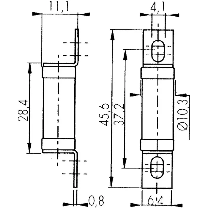 Mersen British Standard Fuse 10 A 250 V AC 10x28 mm, L082488