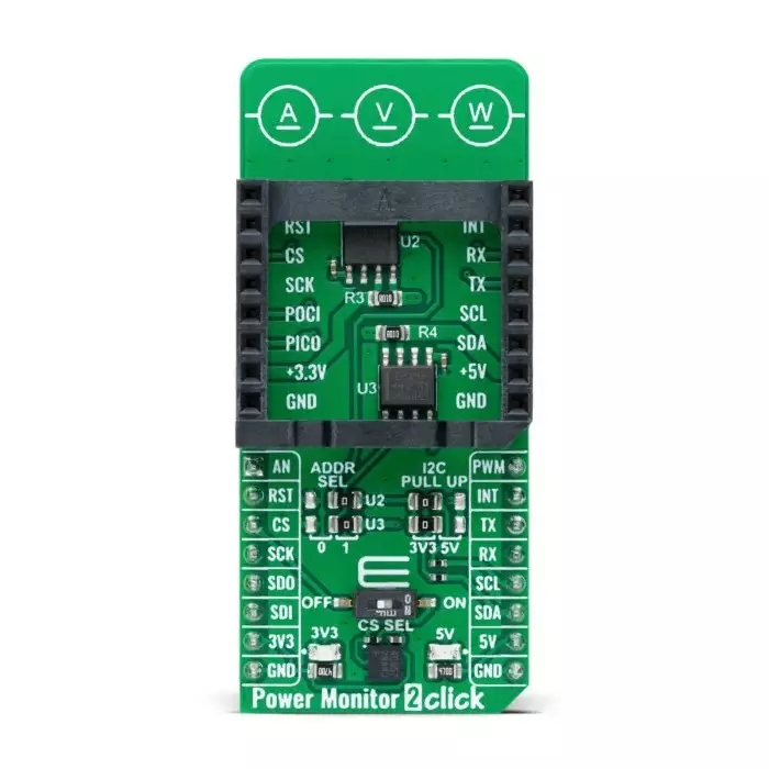 MikroElektronika 12 Bit I2C Output Digital Power Monitor From Texas Instruments Development Module for INA219 And, MIKROE-6202