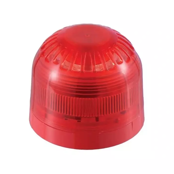 Klaxon IP21, IP65 Rated Red Lens for use with Sonos Sounder Beacons 17-60 V, PSC-0054