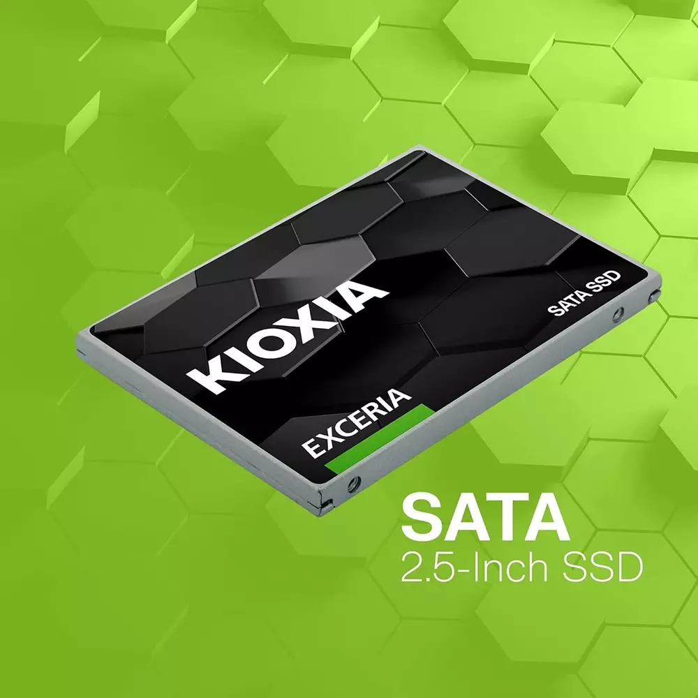 KIOXIA EXCERIA SATA SSD with BiCS Flash TLC 480 GB Storage 555 MB/Sec Read Speed Black for Desktop & Laptop