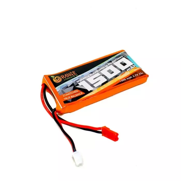 Orange 3.7V 1500 mAh 25C 1S Lithium Polymer Battery Pack
