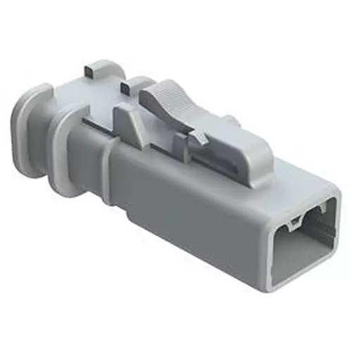 AMPHENOL SINE/TUCHEL Automotive Plug Housing, 2Pos, 25A, Gry, Atp06-2S-Omrdgry