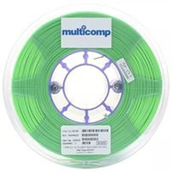 MULTICOMP PRO 3D Printer Filament, Pla, 1.75Mm, Green, Mc011451