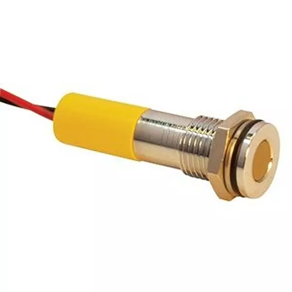 APEM Indic Led Flush 8 mm Yel 24Vdc,Ip67, Q8F3Cxxy24E