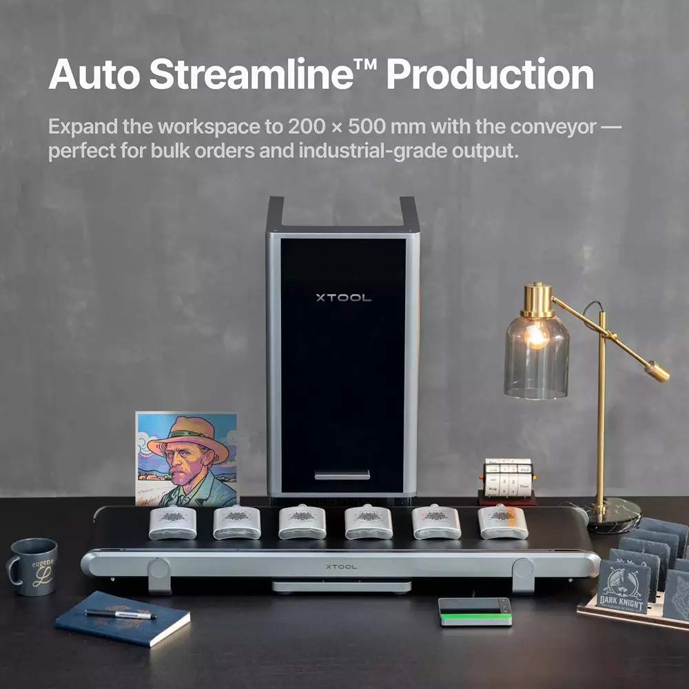 XTOOL F2 Ultra Dual Laser Engraving Machine Deluxe Bundle 15000 mm/s Max. Working Speed and 150 mm Processing Height