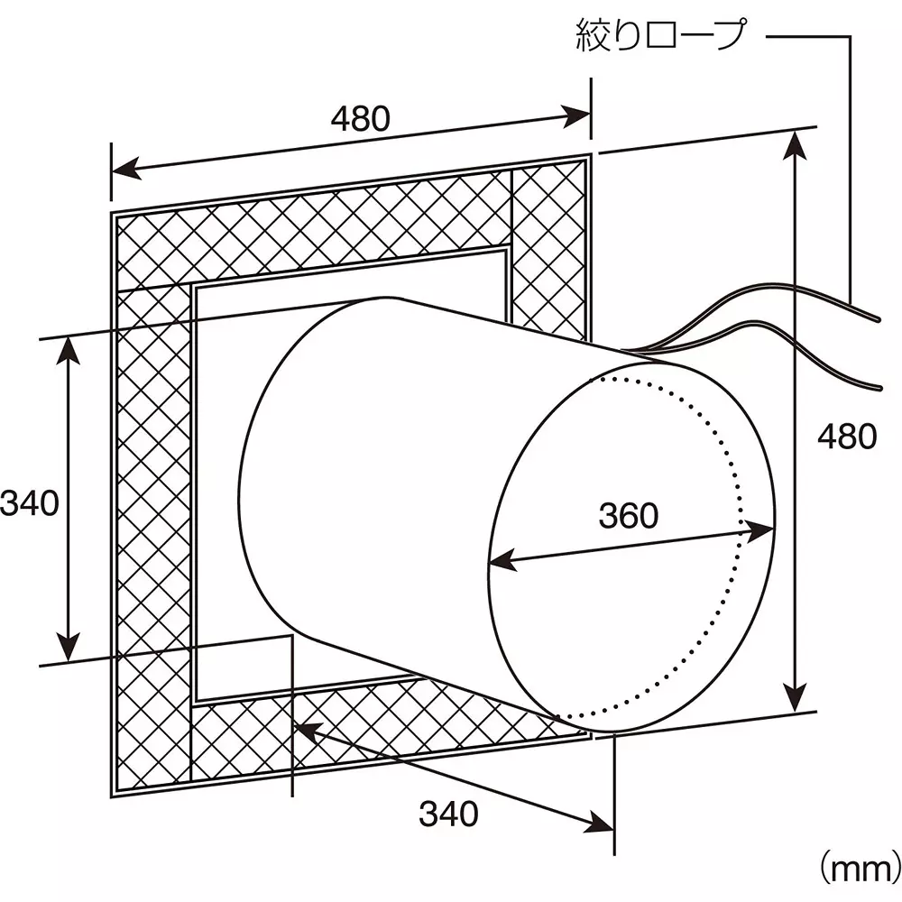 hozan-duct-sleeve-480x480x340-mm-outer-dimension-z-951-340
