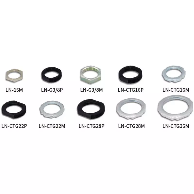 OHM ELECTRIC Lock Nut Nylon 66 (flame retardant grade UL94 V-2) Material Beige for CTG16 (Beige) Type, LN-CTG16PB (Pack of 10)