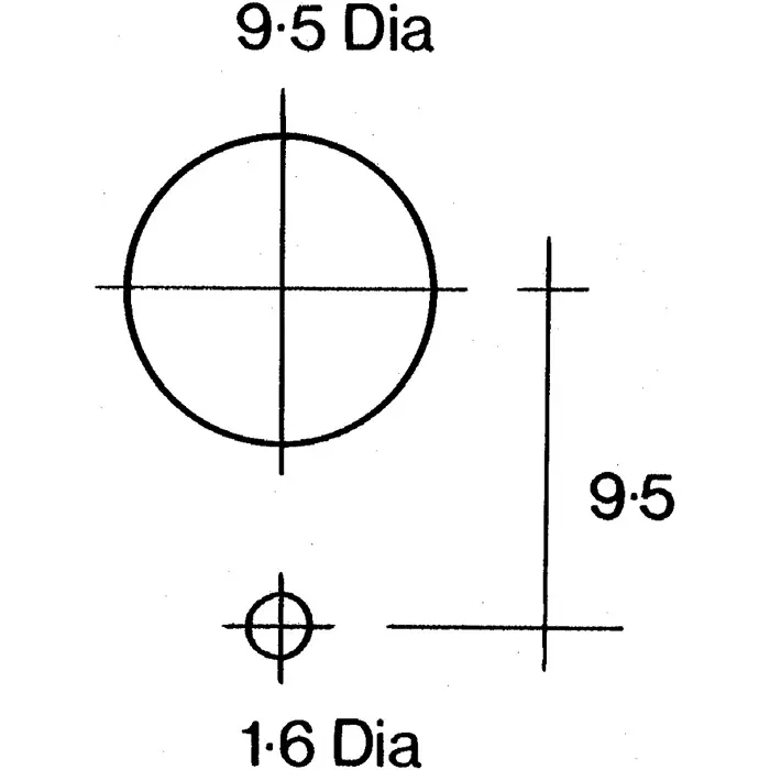 Vishay Circular Potentiometer Knob 25.4 mm Dia Black Indicator, 11A41B10
