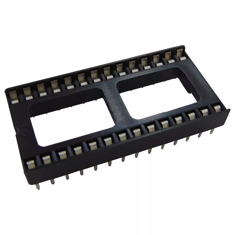3M DIP SOCKET, 28POS, 2ROW, 2.54MM, TH, 4828-6000-CP