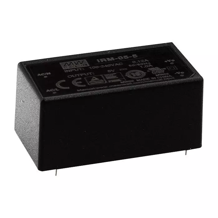 Mean Well POWER SUPPLY, AC-DC, 12V, 0.42A, IRM-05-12