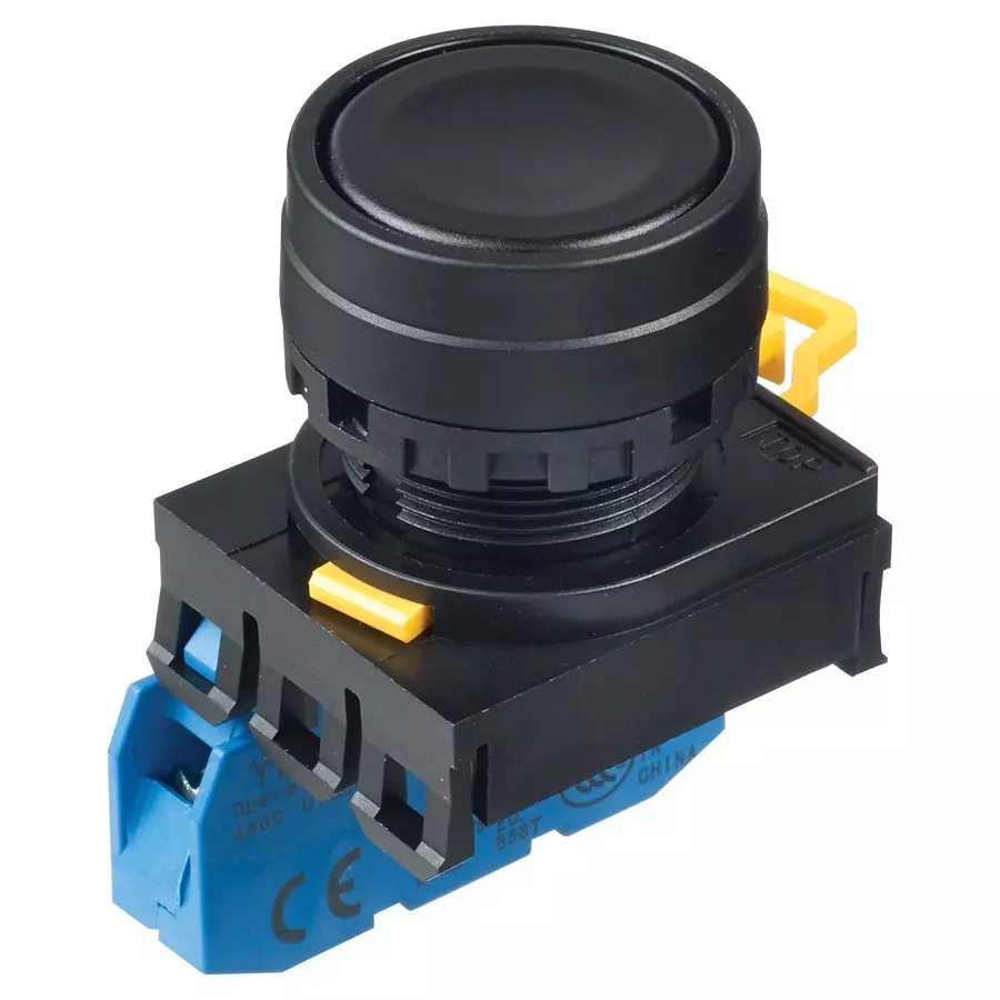 IDEC PB SWITCH, SPST-NO, 10A, 120VAC, SCREW, YW1B-A1E10B