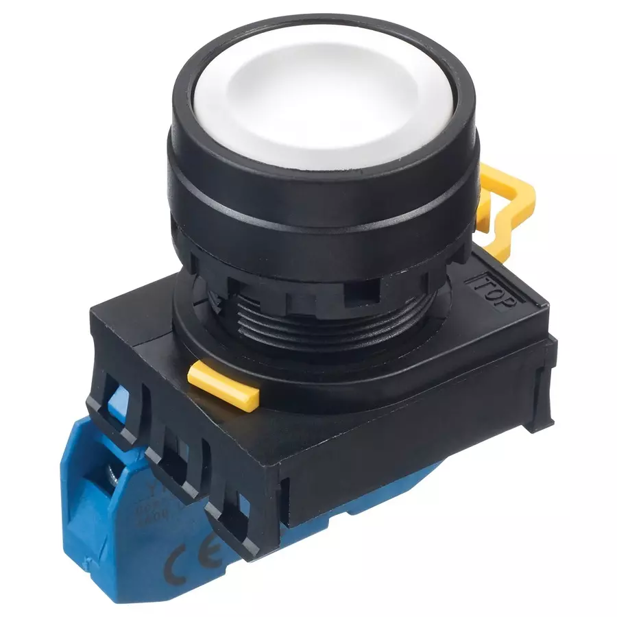 IDEC PB SWITCH, SPST-NO, 10A, 120VAC, SCREW, YW1B-M1E10W