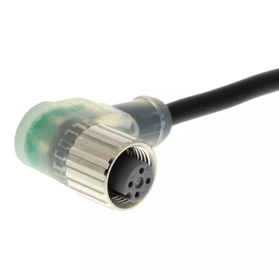 OMRON INDUSTRIAL AUTOMATION SENSOR CORD, 4P, M12 RCPT-FREE END, 2M, XS2F-M12PVC4A2MPLED