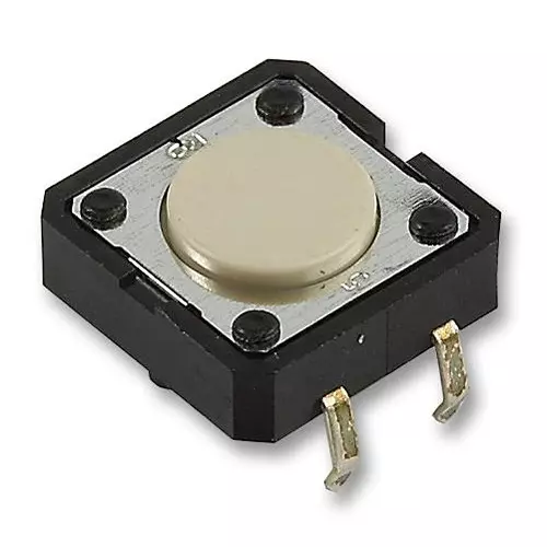 OMRON ELECTRONIC COMPONENTS SWITCH, FLAT, SPST-NO, 0.05A, 24VDC, THT, B3F-4000 (Pack of 10 Pcs)